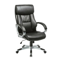 TygerClaw Premium High Back Executive Office Chair-It is covered in black PVC with CA117 foam