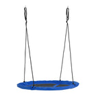 Outsunny Saucer Swing Giant Hanging Tree Swing, Nest Web Rope Seat - Blue-Perfect lounging space to play, read, listen to music, daydream, relax . 