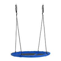 Outsunny - Balancelle soucoupe géante suspendue pour arbre, siège en corde en forme de nid - bleu-Espace de détente parfait pour jouer, lire, écouter de la musique, rêvasser, se relaxer . 