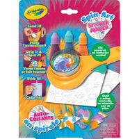 Crayola - Autocollants en spirale-Bricolage d'autocollants pour enfants : cet ensemble permet de bricoler des autocollants et comprend 1 créateur d'autocollants, 40 autocollants et 3 bouteilles d'encre