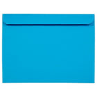JAM Paper - Enveloppes lisses Brite Hue en papier recyclé de format invitation, 9 x 12 po, bleu, 100 par paquet-Bleu