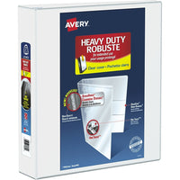Avery® - Reliure de présentation robuste One-Touch à anneaux en D, 2 po, blanche-Fabrication robuste, idéale pour la consultation quotidienne  
