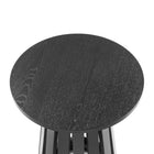 Manhattan Comfort Layla 17.7" Modern End Table - Black-Wood Grain Finish Brings a Sense of Organic Elegance
