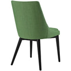 Modway - Viscount Tissu Chaise à manger - Kelly Green-Tissu fin en polyester