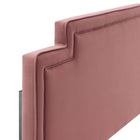 Modway Transfix Performance Velvet King/California King Headboard - Dusty Rose-Dense Foam Padding