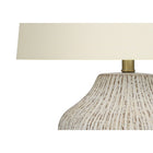 Monarch Specialties - Luminaire - 26 po H Lampe De Table - Crème Céramique - Abat-Jour Ivoire / Crème - Transitionnel-Dimensions assemblées : 17 po L x 17 po P x 26 po H. base : 11 po L x 11 po P x 14 po H. abat-jour : 17 po L x 17 po P x 10,5 po H