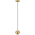 Modway Eclipse Globe Pendant Light - Brass-Globe Pendant Light