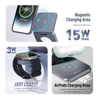 Adam Elements Mag 3 Magnetic 3-in-1 Foldable Travel Charging Station-Premium Construction: Solid metal construction created through premium craftsmanship complements your personal space and ensures durability