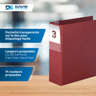 Davis Group Super économie, Reliure à anneaux en “D” inclinés 3 po, paquet de 6 – Bourgogne-Anneau En D, Non Verrouillable