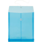 JAM Paper Enveloppes en poly avec bouton et ficelle, 9 3/4 x 11 1/2 po, format lettre à rabat droit, bleu, 24/paq.-Bleu