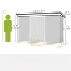 Outsunny - Abri de jardin en métal 9' x 4' avec porte coulissante-Portes doubles coulissantes et verrouillables pour un accès pratique