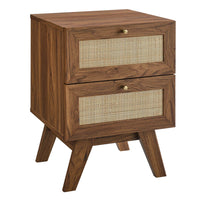 Modway Soma 2-Drawer Nightstand - Walnut-Modern 2-Drawer Nightstand