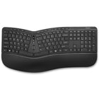 Staples Tech Wireless Ergo Keyboard - Black - English-Ergonomic design: wrist rest and curved shape encourages natural typing position