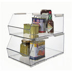 Azar - Grand bac de rangement étroit en plastique Displays - Transparent - Paquet de 4-4