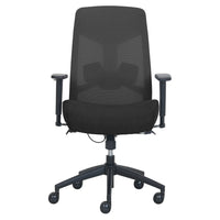 Serta Destin Mesh Task Chair - Black-High Density Plush Foam