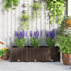 Outsunny - bac de jardin surélevé en plastique - 47,2 po L x 15,7 po l x 14,6 po H - brun-Convient pour une utilisation à l'intérieur comme à l'extérieur
