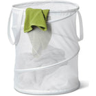 Honey Can Do Medium Mesh Pop Open Hamper, White-Colour: White