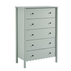 Modway Emmeline Scalloped 5-Drawer Chest - Sage-Versatile 5-Drawer Chest