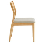 Modway - Solara Bois en tissu Fauteuils d’accompagnement à manger Ensemble de 2 - Tissage naturel à bruyère beige-7