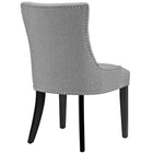 Modway Marquis Fabric Dining Chair - Light Grey - 4 Pack-Studded Nailhead Trim 