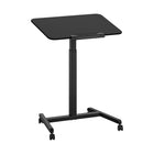 Seville Classics 25.6" W airLIFT Pneumatic Tilting Mobile Desk Cart - Black-Easily angle the desktop surface while working ideal for drawing writing or painting and enjoy a more comfortable workflow