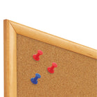 Quartet - Tableau d'affichage standard en liège avec cadre en chêne, tan - 24 po L x 18 po H-Comprend un système de montage en Z robuste