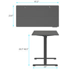 ShoppingAll Bureau Électrique Réglable en Hauteur avec Plateau Splice de 48 x 24 Pouces – Noir-Niveau sonore du moteur inférieur à 55 dB et vitesse de réglage de 20 mm/s.