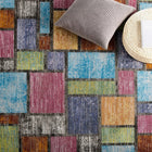 Modway Success Nyssa Abstract Geometric Mosaic Area Rug - 4 ft W x 6 ft L - Multicolored-Protect Floors From Foot Traffic / Furniture