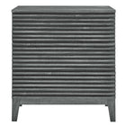 Modway Render 3-Drawer Bachelor's Chest - Charcoal-Tapered Wood Legs