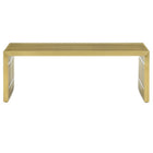 Modway Gridiron Medium Stainless Steel Bench - Gold-Bench Weight Capacity: 331 Lbs