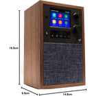 Grace Digital Mondo Elite Alto Smart Internet Radio with Accessory Speaker - Bluetooth - Walnut-Up to 7 individual escalating volume alarms; Wake to one of 8 buzzer options, any of your 100 station presets, or USB thumb drive