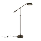 Hudson&Canal Dexter Height Adjustable/Tilting Floor Lamp with Metal Shade - Blackened Bronze/Blackened Bronze-Includes a 8 ft. cord with foot switch