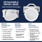 Bell+Howell - Barre lumineuse LED sous armoire à piles avec télécommande - 2,95 po - Paquet de 3-5