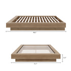 Nexera Marconi Platform Bed Frame - Queen Size - Brown Oak-10