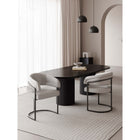 Manhattan Comfort - Lot de 2 chaises de salle à manger modernes Augusta 23,6 po en similicuir gris clair-Revêtu d’un magnifique similicuir avec un rembourrage en mousse haute densité