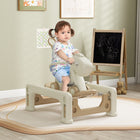 Qaba Toddlers 5-in-1 Rocking Horse with Balance Board-HDPE construction meets SOR standards 