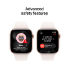 Apple Watch Series 11 - 42 mm - GPS - Rose Gold Aluminium Case with Light Blush Sport Band - Small/Medium-With a super-durable glass display that’s 2x more scratch-resistant than Series 10. Series 11 also has a water-resistance rating of 50 m and is IP6X dust-resistant