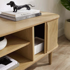 Modway Contour 55" TV Stand - Oak-Adjustable Shelf
