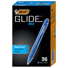 BIC Glide Bold Retractable Ballpoint Pens - 1.6mm - Blue Ink - 36 Pack-Retractable Ball Pens