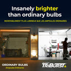 Bell+Howell TriBurst Active Deluxe LED Shop Light - 5500 Lumen-Adjustable Lighting Panels: Direct light exactly where you need it with three multi-directional, hinged panels that provide 360-degree lighting coverage for maximum visibility.