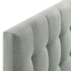 Modway Lily Upholstered Fabric Full Headboard - Grey-Full Wood Post distance - 52.95 inches