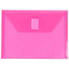 JAM Paper Plastic Envelopes with VELCRO Brand Closure, Index Booklet, 5.5 x 7.5, Fuchsia Pink Poly, 24 Pack (920V0fug)-Size: 5.5" x 7.5"
