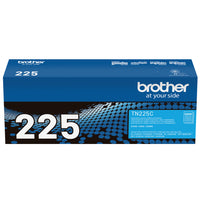 Brother TN225C High-Yield Cyan Toner Cartridge-Cyan toner produces vivid, colourful documents