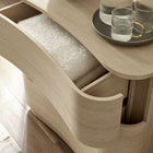 Modway Mirae 3-Drawer Curved Compact Dresser - Brushed Light Oak-Engineered Wood Construction