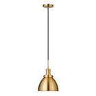 Hudson&Canal - Suspension Madison de 30,5 cm de large avec abat-jour en métal, Hudson&Canal, laiton/laiton-Conçu pour une ampoule à incandescence de 60 W - ampoule LED de 9 W, ampoule fluorescente (CFL) de 13 W ou ampoule LED à ballast automatique de 9 W, ampoule à culot E26, ampoule non incluse