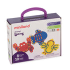 Miniland Animal Lacing 18-Piece Set-Develops fine motor skills in children.