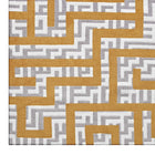 Modway Nahia Geometric Maze Area Rug - 8 ft W x 10 ft L - Ivory Light Grey/Banana Yellow-100% Polyester Microfiber