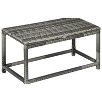 Outsunny Patio Wicker End Table with Plastic Board Under the Full Woven Table Top - Mixed Grey-Classic design is an excellent addition to your patio, garden and pool 