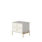 Manhattan Comfort Jasper 25.15" Modern Nightstand - Off White-Pair Up with Manhattan Comfort Jasper Dresser Collection