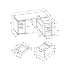Monarch Specialties 7023 Computer Desk - White Left Or Right Facing Corner-Easy to assemble with illustrated instructions and all hardware are provided for convenience (additional tools may be needed).